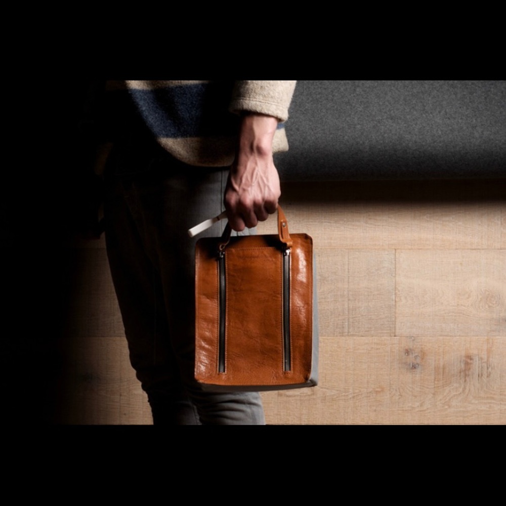 Hard Graft premium leather 100 % wool felt hand made in Italy